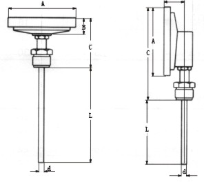 雙金屬溫度計軸向、徑向型